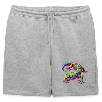 Gecko - Short de survêtement homme premium - gris chiné - Devant - AI Model Male 178 light (178cm)