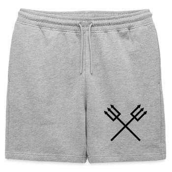 Trident - Short de survêtement homme premium - gris chiné - Devant - AI Model Male 178 light (178cm)