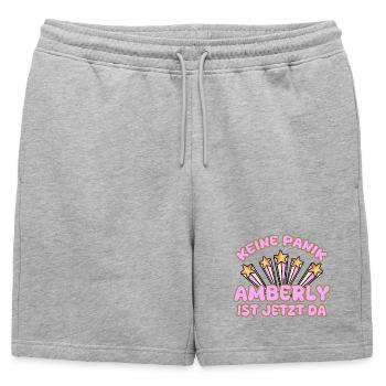 Amberly comme nom de femme - Short de survêtement homme premium - gris chiné - Devant - AI Model Male 178 light (178cm)