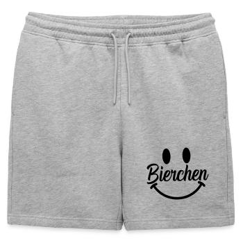 Bière Smile - Short de survêtement homme premium - gris chiné - Devant - AI Model Male 178 light (178cm)