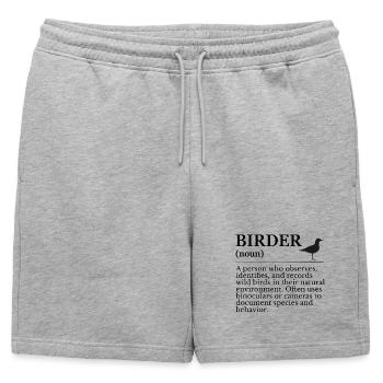 Définition de l’ornithologue - Ornithologues amateurs - Short de survêtement homme premium - gris chiné - Devant - AI Model Male 178 light (178cm)