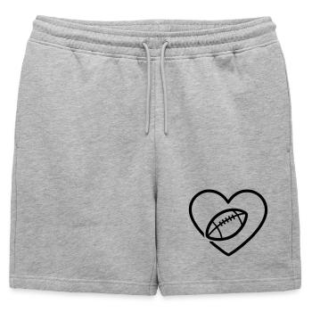 Cuore Rugby XV – Passione Rugby - Short de survêtement homme premium - gris chiné - Devant - AI Model Male 178 light (178cm)