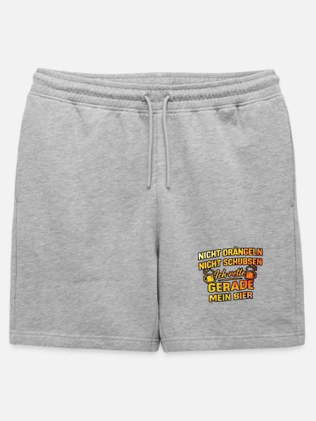 Rette mein bier - Männer Premium Organic Sweatshorts - Grau meliert