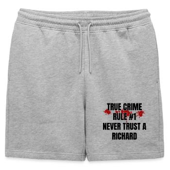 Richard des crimes réels - Short de survêtement homme premium - gris chiné - Devant - AI Model Male 178 light (178cm)