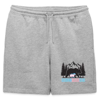 Mois de la fierté LGBT - Protéger les enfants trans - Short de survêtement homme premium - gris chiné - Devant - AI Model Male 178 light (178cm)