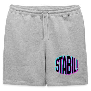étable - Short de survêtement homme premium - gris chiné - Devant - AI Model Male 178 light (178cm)