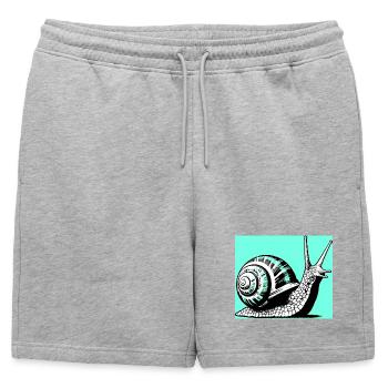 Escargot - Short de survêtement homme premium - gris chiné - Devant - AI Model Male 178 light (178cm)