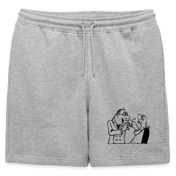 Dentiste - Short de survêtement homme premium - gris chiné - Devant - AI Model Male 178 light (178cm)