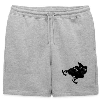 Motoneige pilote Stunts - Short de survêtement homme premium - gris chiné - Devant - AI Model Male 178 light (178cm)