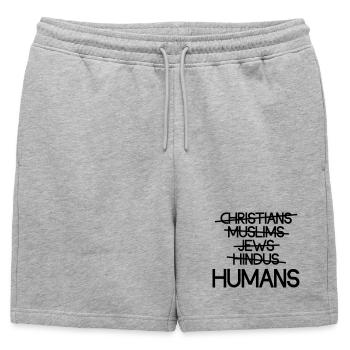 Humans - Short de survêtement homme premium - gris chiné - Devant - AI Model Male 178 light (178cm)