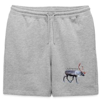 Lapponia - Mens' Premium Organic Sweatshorts - heather grey - Front - AI Model Male 178 light (178cm)
