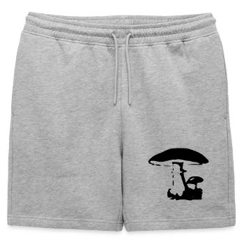 Champignon Sorcière Tube Chercheur de champignons - Short de survêtement homme premium - gris chiné - Devant - AI Model Male 178 light (178cm)