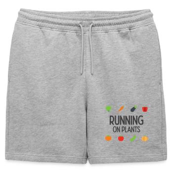 Courir sur les plantes - Short de survêtement homme premium - gris chiné - Devant - AI Model Male 178 light (178cm)