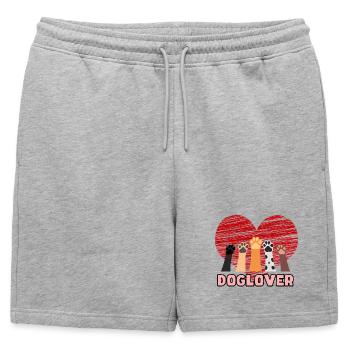 Doglover pour les vrais amoureux des chiens # - Short de survêtement homme premium - gris chiné - Devant - AI Model Male 178 light (178cm)