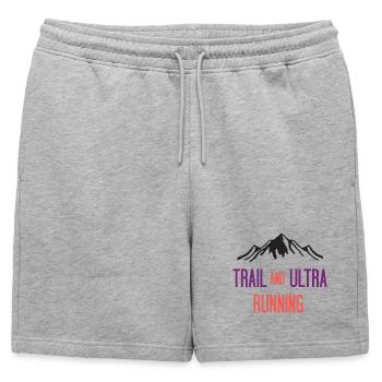 Trail et Ultra Running - Short de survêtement homme premium - gris chiné - Devant - AI Model Male 178 light (178cm)