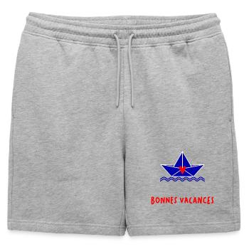 MAÎTRESSE. MERCI. MERCI MAÎTRESSE - Short de survêtement homme premium - gris chiné - Devant - AI Model Male 178 light (178cm)