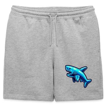 Requin - Short de survêtement homme premium - gris chiné - Devant - AI Model Male 178 light (178cm)