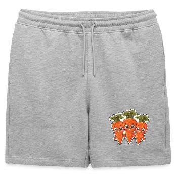 Karla, Kalle and Kim – The Carrot Friends - Mens' Premium Organic Sweatshorts - heather grey - Front - AI Model Male 178 light (178cm)