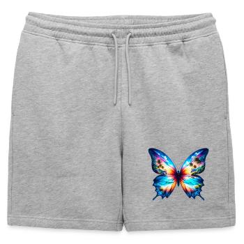 Papillon - Short de survêtement homme premium - gris chiné - Devant - AI Model Male 178 light (178cm)