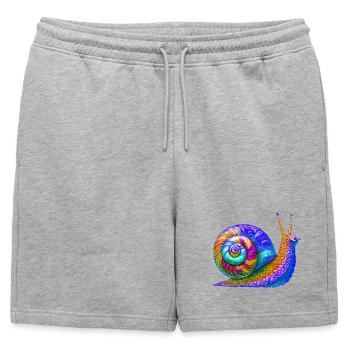 Escargot - Short de survêtement homme premium - gris chiné - Devant - AI Model Male 178 light (178cm)
