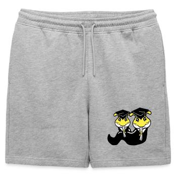 2 chenilles certificat de fin d'études secondaires diplôme d'études secondaires obtenu - Short de survêtement homme premium - gris chiné - Devant - AI Model Male 178 light (178cm)