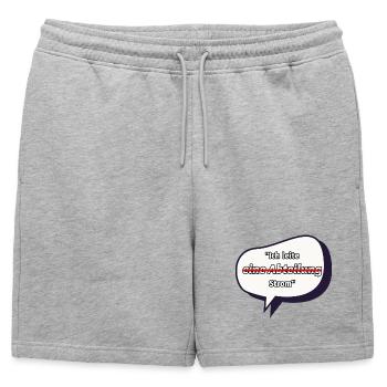 Je conduis l’électricité en disant - Short de survêtement homme premium - gris chiné - Devant - AI Model Male 178 light (178cm)