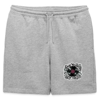 Dunkle Melodien drehen sich ewig - Männer Premium Organic Sweatshorts - Grau meliert - Vorne - AI Model Male 178 light (178cm)