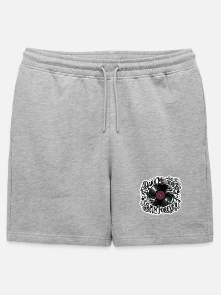 Dark Melodies Spin Forever - Mens' Premium Organic Sweatshorts - heather grey