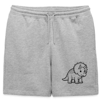 Bébé Tricératops - Short de survêtement homme premium - gris chiné - Devant - AI Model Male 178 light (178cm)
