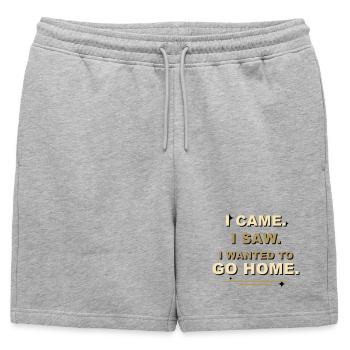Je suis venu, j’ai vu que je voulais rentrer chez moi - Short de survêtement homme premium - gris chiné - Devant - AI Model Male 178 light (178cm)