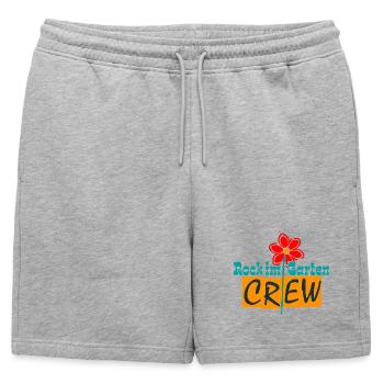 Rock in the Garden Crew – Jardinier Flowers Design - Short de survêtement homme premium - gris chiné - Devant - AI Model Male 178 light (178cm)