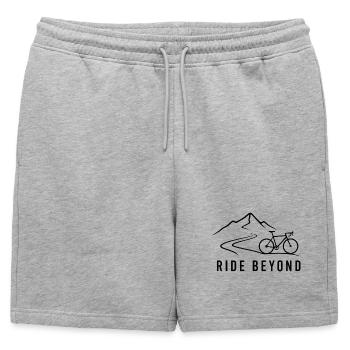 Parcours Ride Beyond Summit - Short de survêtement homme premium - gris chiné - Devant - AI Model Male 178 light (178cm)