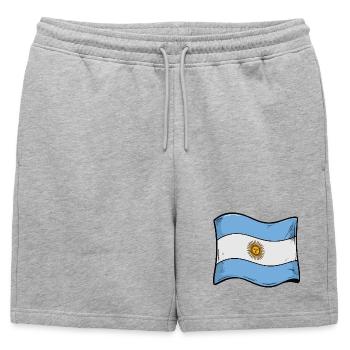 Art du drapeau solaire argentin - Short de survêtement homme premium - gris chiné - Devant - AI Model Male 178 light (178cm)