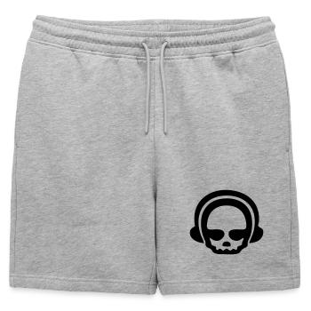 Casque crâne 1Clr - Short de survêtement homme premium - gris chiné - Devant - AI Model Male 178 light (178cm)