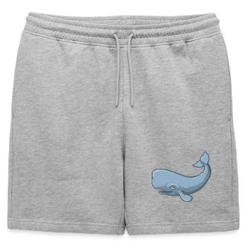Sperm Whale - Short de survêtement homme premium - gris chiné - Devant - AI Model Male 178 light (178cm)
