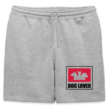 Dog Lover - Short de survêtement homme premium - gris chiné - Devant - AI Model Male 178 light (178cm)