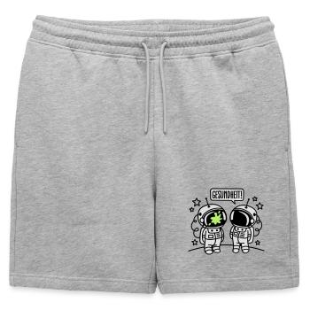 Gesundheit! - Mens' Premium Organic Sweatshorts - heather grey - Front - AI Model Male 178 light (178cm)