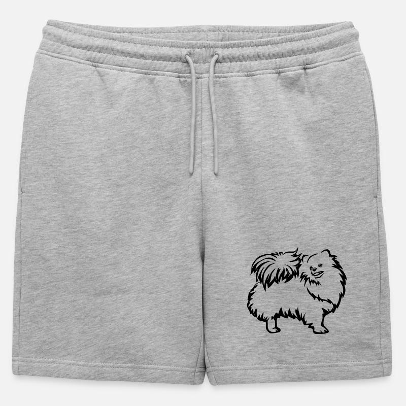 Dwarf spitz - Mens' Premium Organic Sweatshorts - heather grey