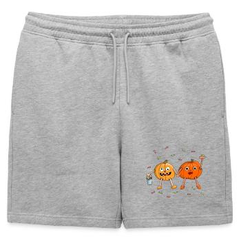 Cute Halloween pumpkin for kids - Mens' Premium Organic Sweatshorts - heather grey - Front - AI Model Male 178 light (178cm)
