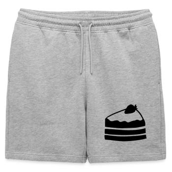 Piece of cake - Mens' Premium Organic Sweatshorts - heather grey - Front - AI Model Male 178 light (178cm)