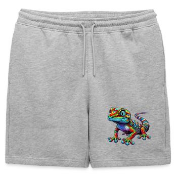 Gecko - Short de survêtement homme premium - gris chiné - Devant - AI Model Male 178 light (178cm)