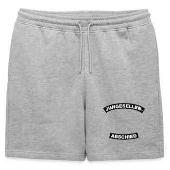 Cadre d’enterrement de vie de garçon (Bachelor Party MC Rocker Design) - Short de survêtement homme premium - gris chiné - Devant - AI Model Male 178 light (178cm)