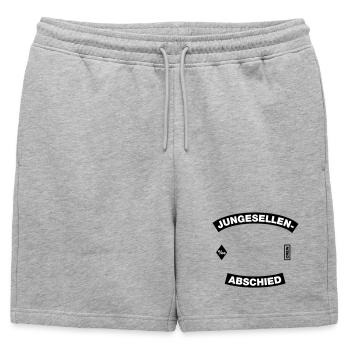 Cadre d’enterrement de vie de garçon (Bachelor Party MC Rocker Design) - Short de survêtement homme premium - gris chiné - Devant - AI Model Male 178 light (178cm)