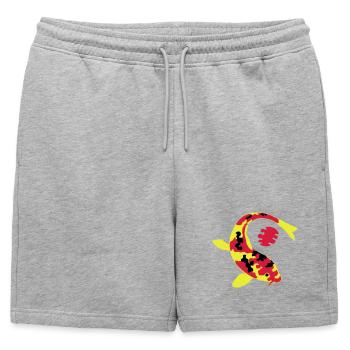 Poisson abstract en couleurs vives - Short de survêtement homme premium - gris chiné - Devant - AI Model Male 178 light (178cm)
