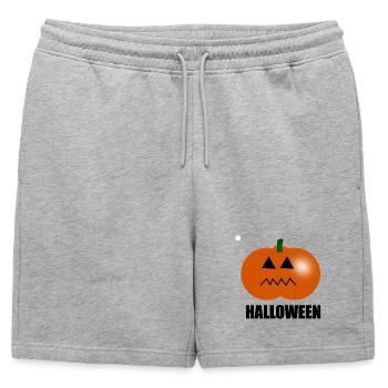 HALLOWEEN. CITROUILLE. CITROUILLE HALLOWEEN - Short de survêtement homme premium - gris chiné - Devant - AI Model Male 178 light (178cm)