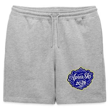 Après-ski 2026 - Short de survêtement homme premium - gris chiné - Devant - AI Model Male 178 light (178cm)
