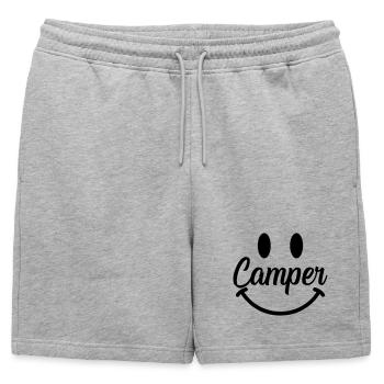 Sourire du campeur - Short de survêtement homme premium - gris chiné - Devant - AI Model Male 178 light (178cm)