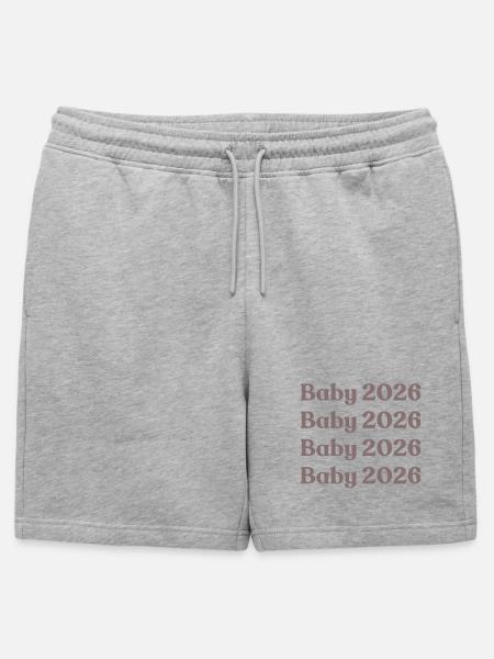 Bébé 2026 - Short de survêtement homme premium - gris chiné