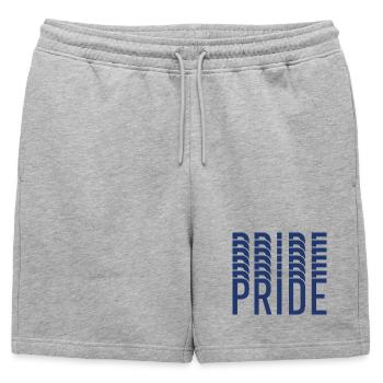 Blue Pride Geometric Pattern - Mens' Premium Organic Sweatshorts - heather grey - Front - AI Model Male 178 light (178cm)