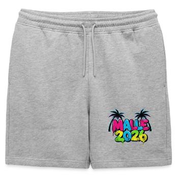 Malle 2026 Mallorca Party - Mens' Premium Organic Sweatshorts - heather grey - Front - AI Model Male 178 light (178cm)